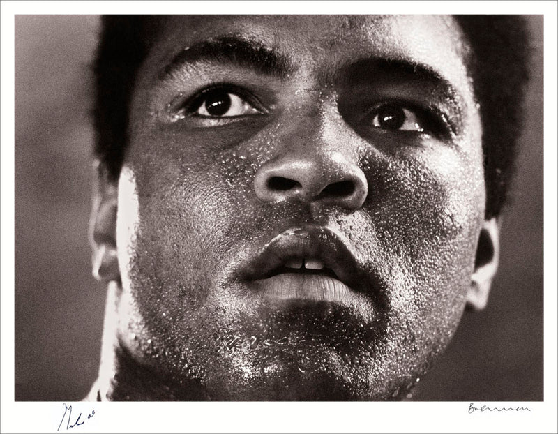 Muhamad Ali 1977 by Michael Brennan signed by Ali