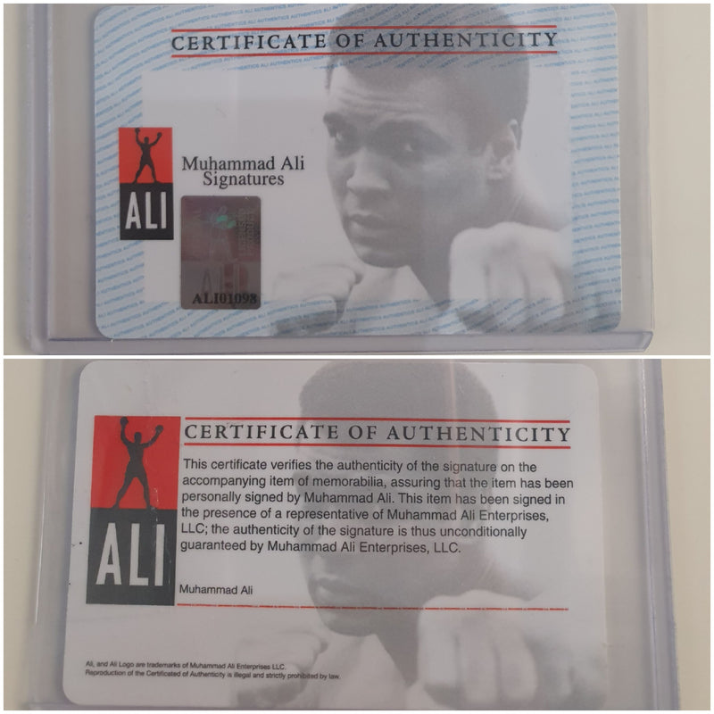 Muhamad Ali 1977 by Michael Brennan signed by Ali
