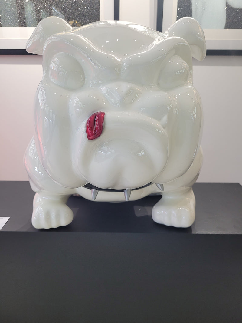 Frédéric Avella - Red shiny Bulldog with collar Monumental