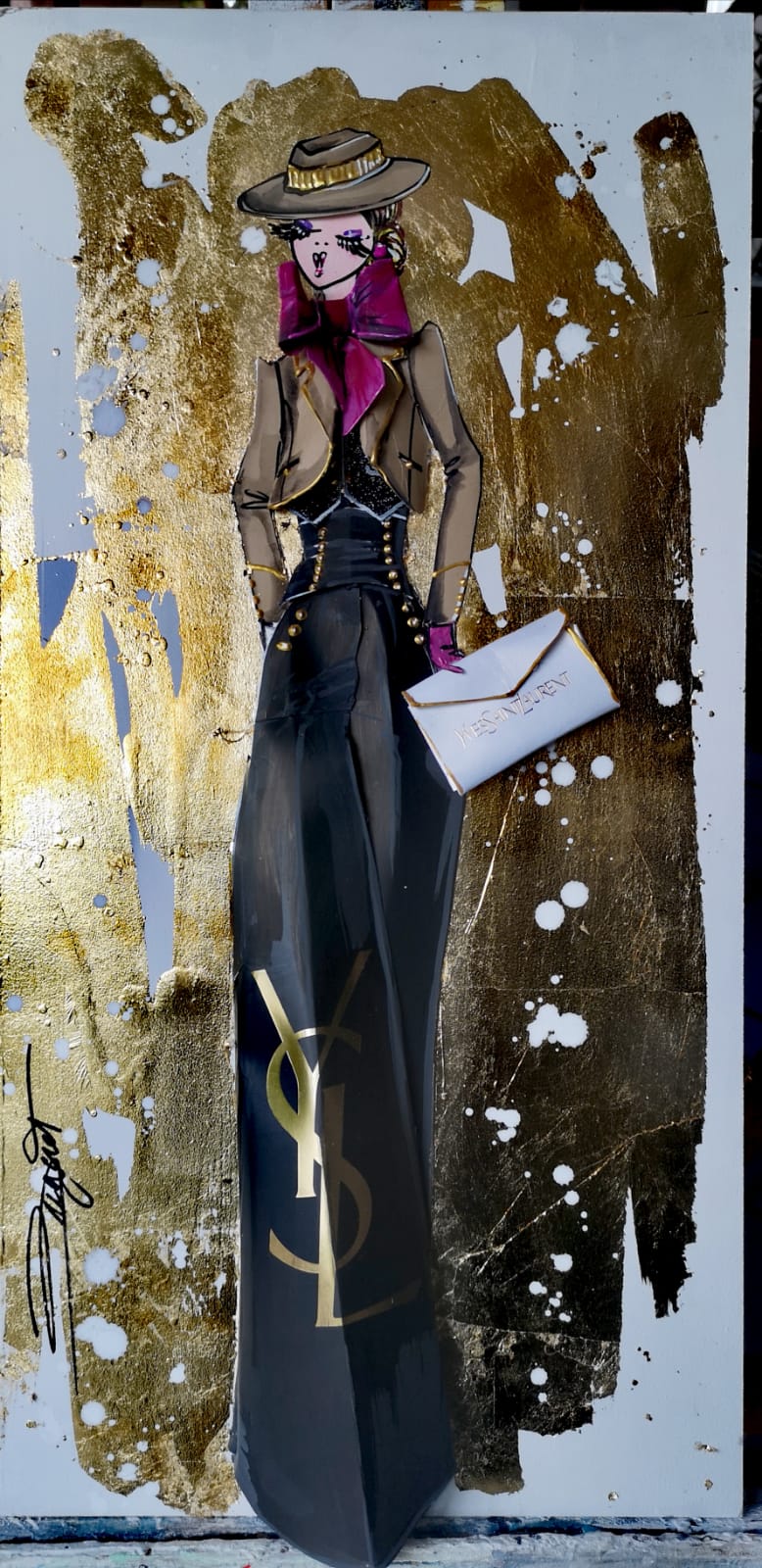 Rachel Bergeret : Hommage à Yves Saint Laurent - Poupée YSL