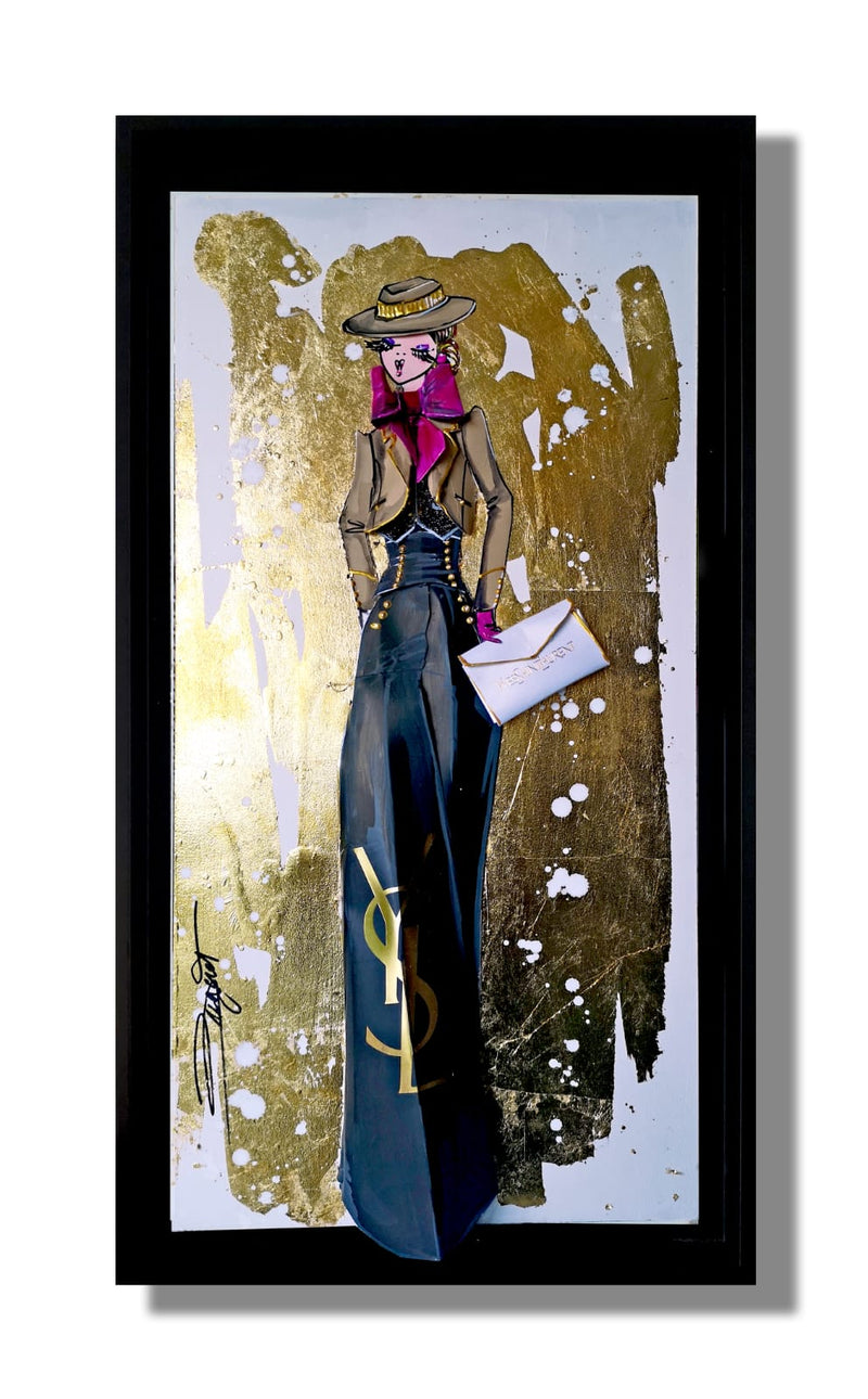 Rachel Bergeret : Hommage à Yves Saint Laurent - Poupée YSL