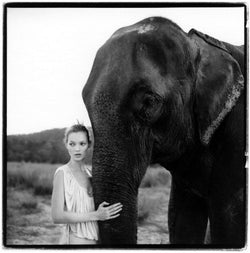 Arthur Elgort - Kate and Elephant Nepal