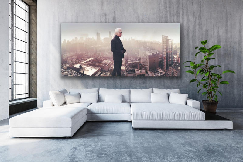 Simon Procter - Portrait of Karl Lagerfeld, The Starrett Lehigh Building offices 2006 NYC