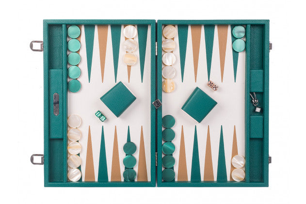 HECTOR SAXE Backgammon -LEATHER BUFFALO