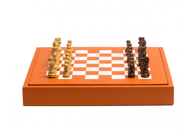 HECTOR SAXE -Chess box LEATHER BUFFALO