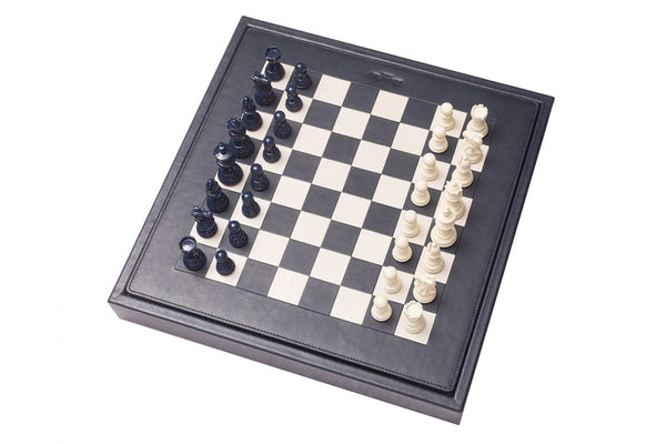 HECTOR SAXE -Chess box LEATHER BUFFALO