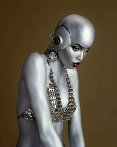 Seb Janiak - Naomi Campbell, portrait eyes down, 1997