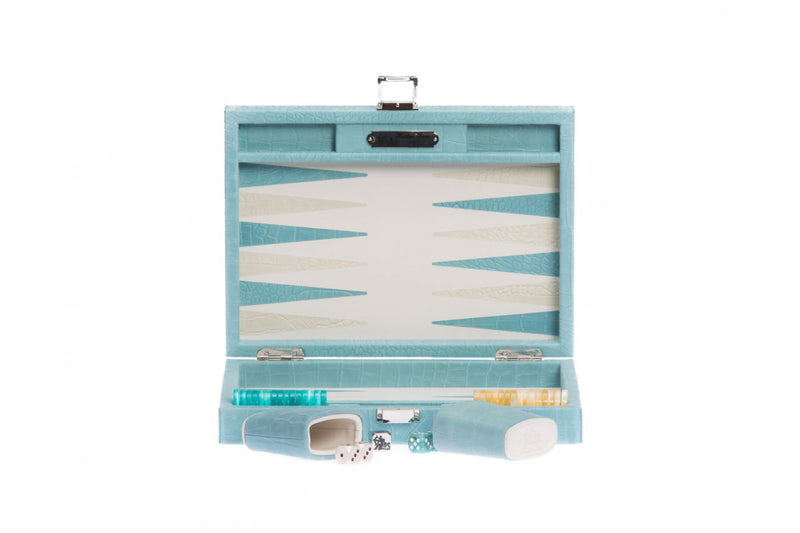 HECTOR SAXE Backgammon -LEATHER ALLIGATOR