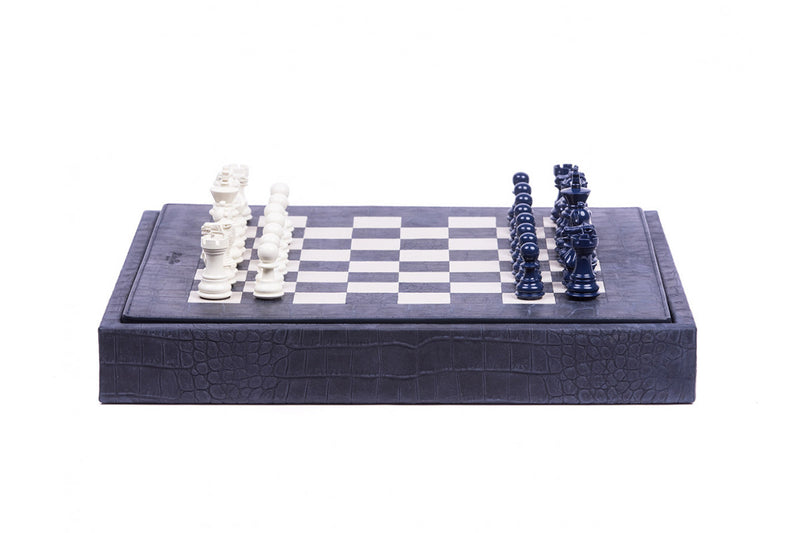 HECTOR SAXE -Chess box LEATHER ALLIGATOR