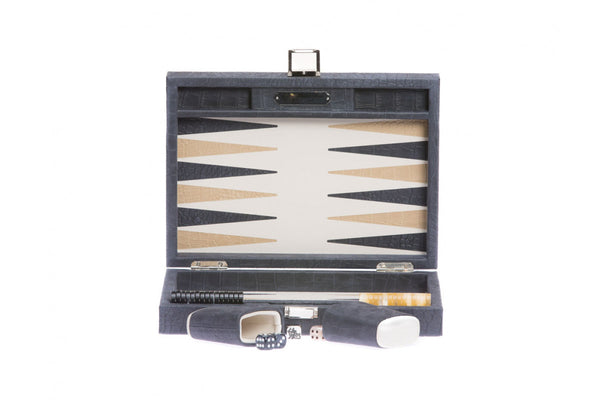 HECTOR SAXE Backgammon -LEATHER ALLIGATOR