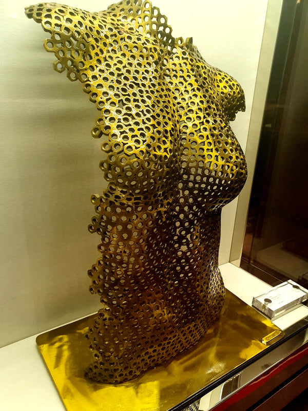 Sculpture buste - Gold Mademoiselle by Vyki