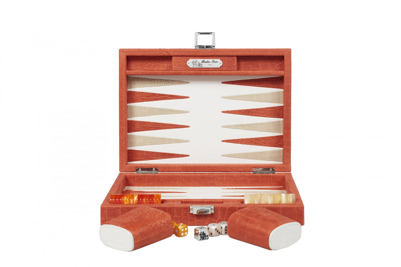 HECTOR SAXE Backgammon -LEATHER ALLIGATOR