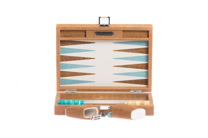 HECTOR SAXE Backgammon -LEATHER ALLIGATOR
