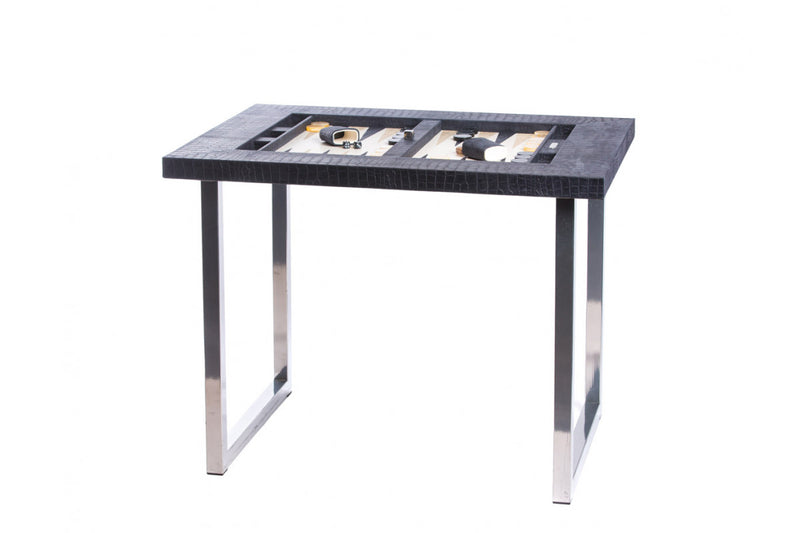 HECTOR SAXE Backgammon -Table Game - LEATHER Alligator