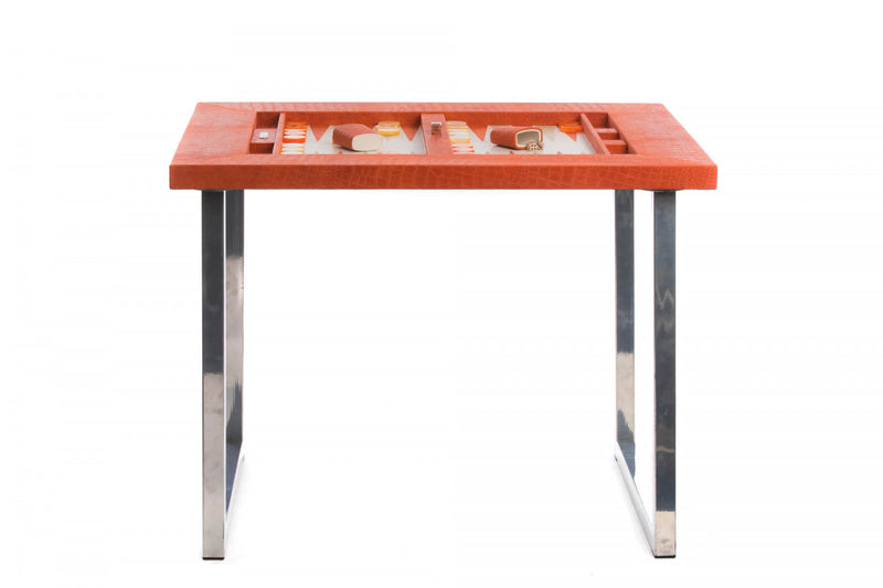 HECTOR SAXE Backgammon -Table Game - LEATHER Alligator