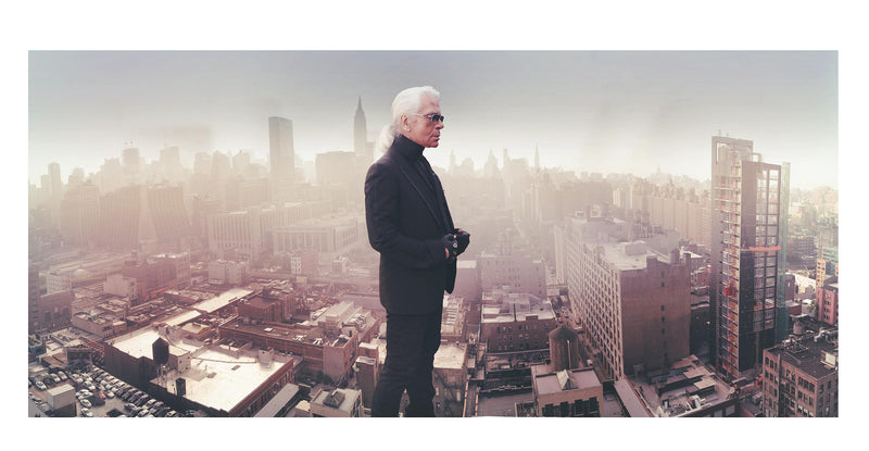 Simon Procter - Portrait of Karl Lagerfeld, The Starrett Lehigh Building offices 2006 NYC