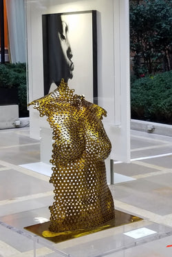 Sculpture buste - Gold Mademoiselle by Vyki