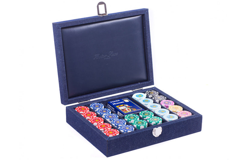 HECTOR SAXE - Poker Set 240 Chips Denim